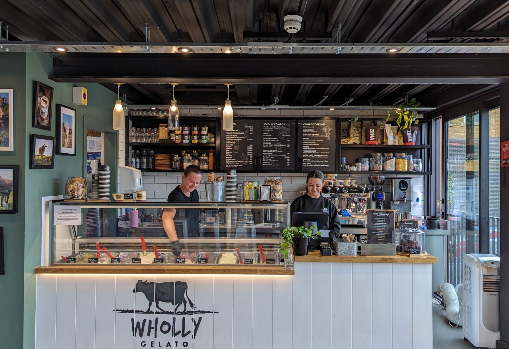 The Wholly Gelato shop and serving bar.