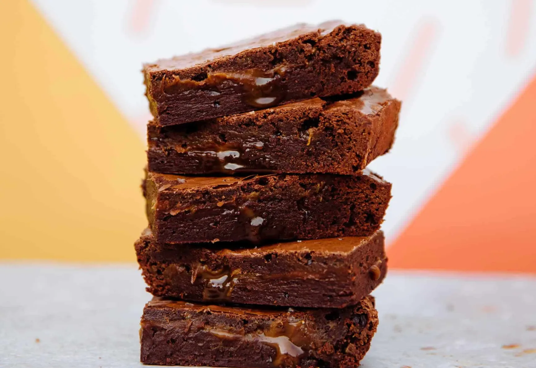 A stack of Hetty's signature brownies.