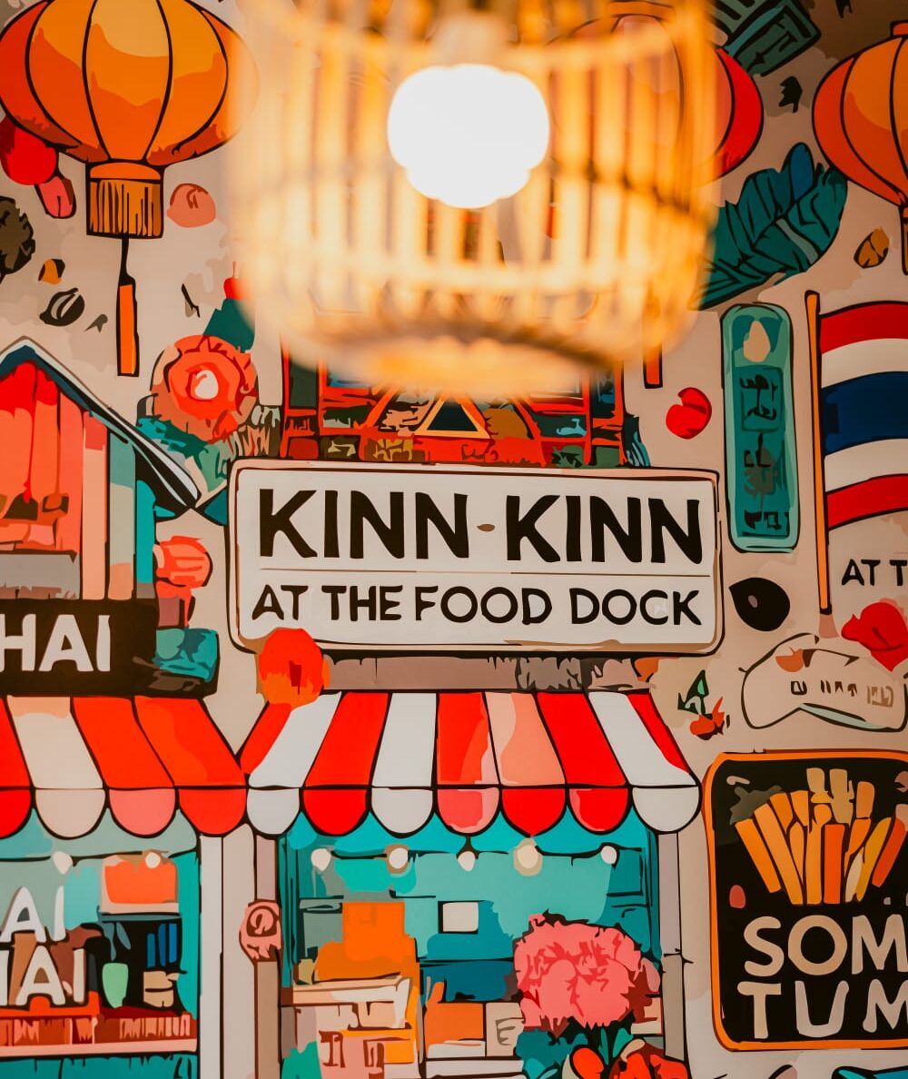 Kinn Kinn Thai wall mural at Gloucester Food Dock.