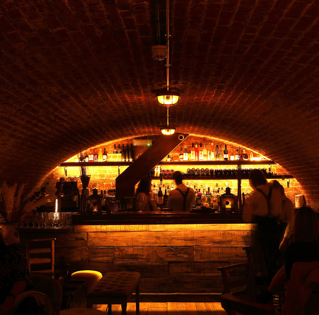 The bar in GreenDoor at the back of Bella Mia Pizza @ No.1.